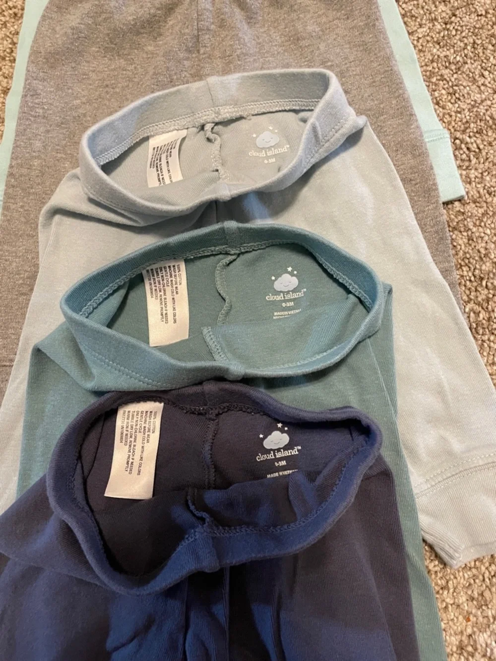 Multi-Pack Kids Stretch Knit Bottoms - Navy, Green, Light Blue, Gray, Mint